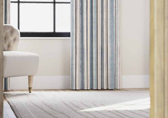 Guarda Stripe, Cornflower - Made to Measure Curtains - Image 5